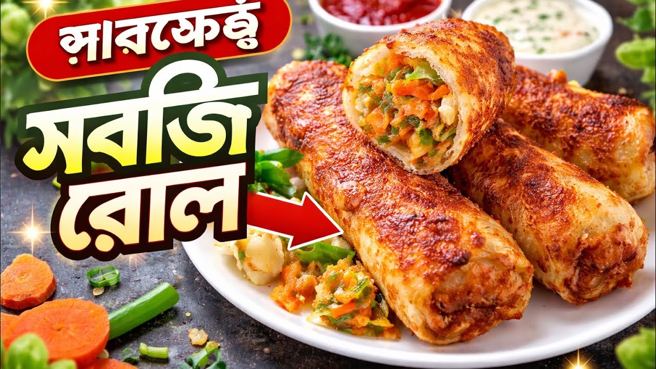 #সবজি রোল রেসিপি । @ratnalife007