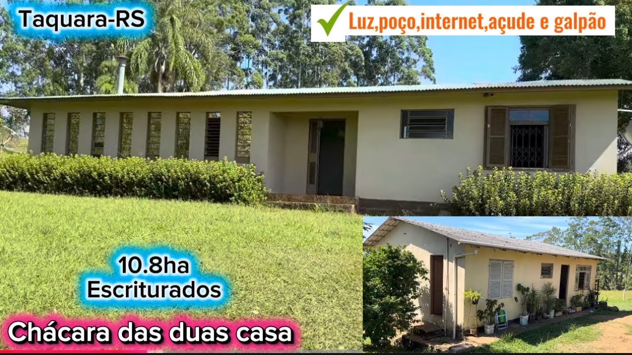 Chácara das duas casas e 10.8ha escriturados 