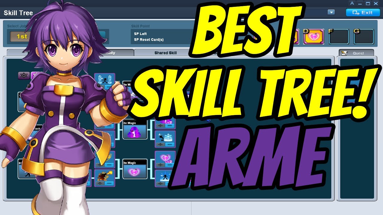 Grand Chase Classic - The Best Arme Skill Tree! PvE and PvP (VERY DETAILED)