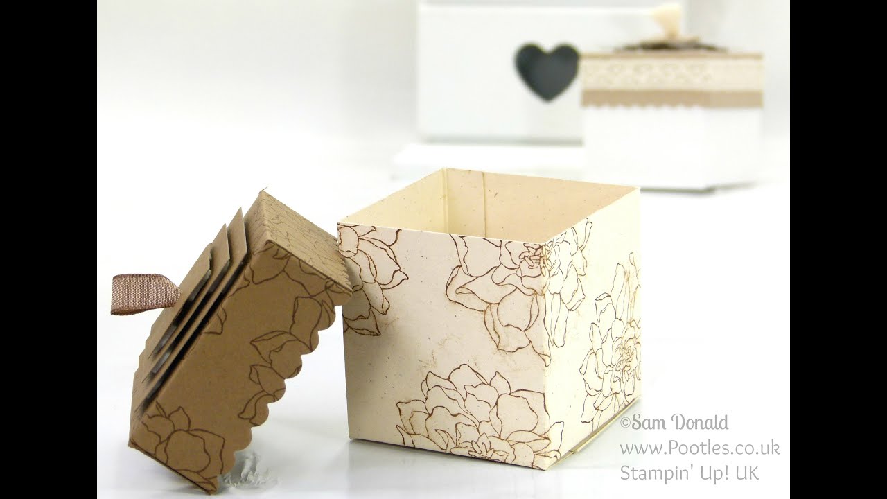 Lidded Box Tutorial using Stampin' Up! Squares Framelits
