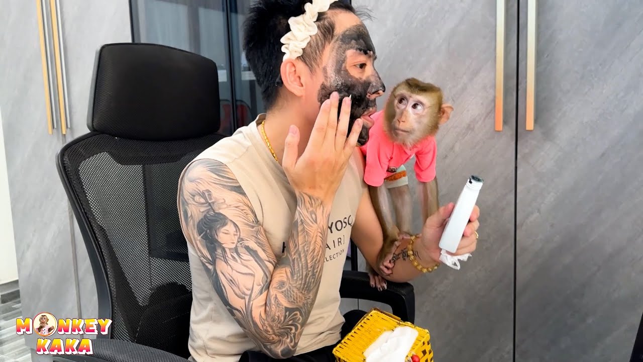 Top 3 videos of Monkey Kaka and dad that will make you laugh