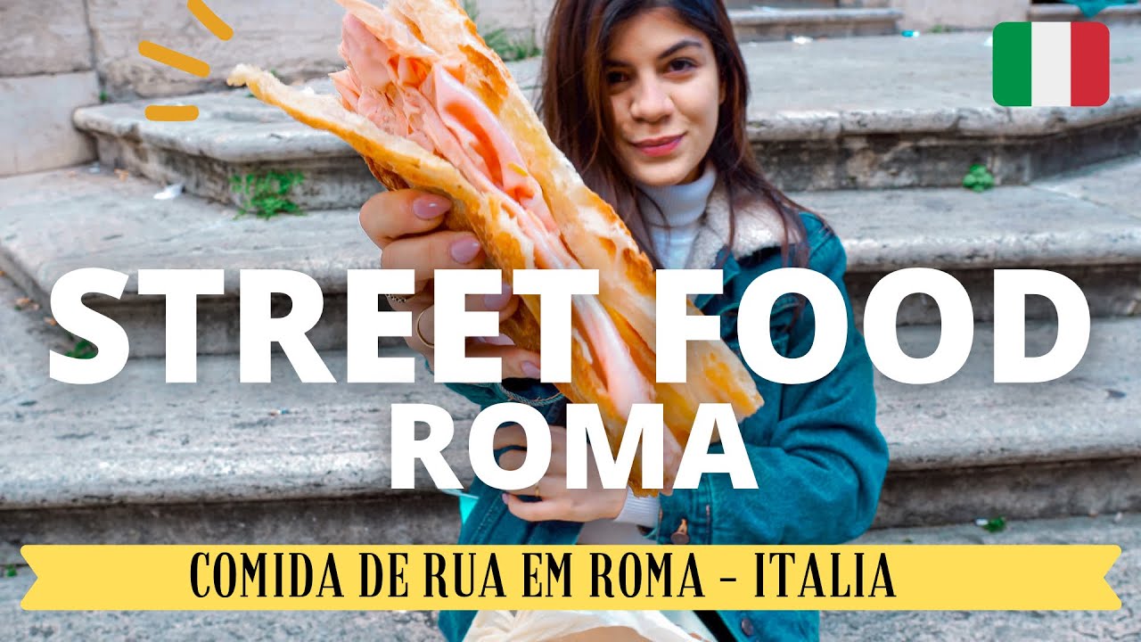 Street Food Roma | 4 TIPOS de Comida de rua em Roma - Itália | vida na italia | Vlog