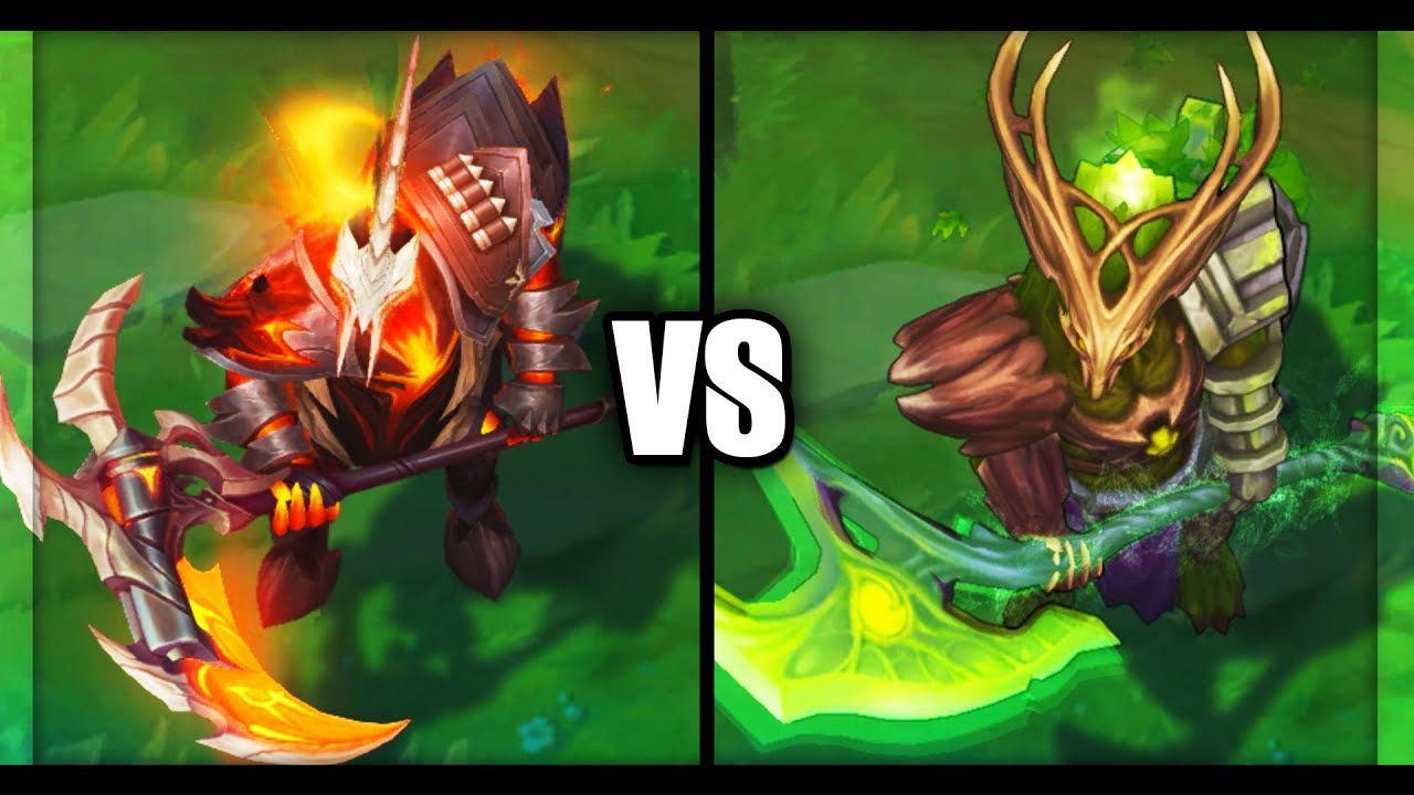High Noon Hecarim vs Elderwood Hecarim Epic Skins Comparison (League of Legends)