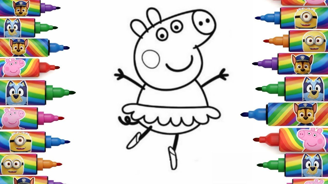 Рисование Свинки Пеппы для детей ⭐🐷 Видеоуроки по рисованию для детей
