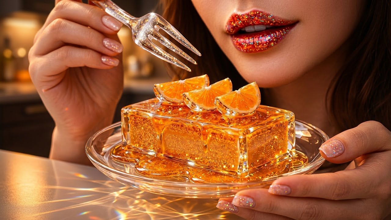 GLASS Orange Cake That Looks Completely Real | Visual ASMR