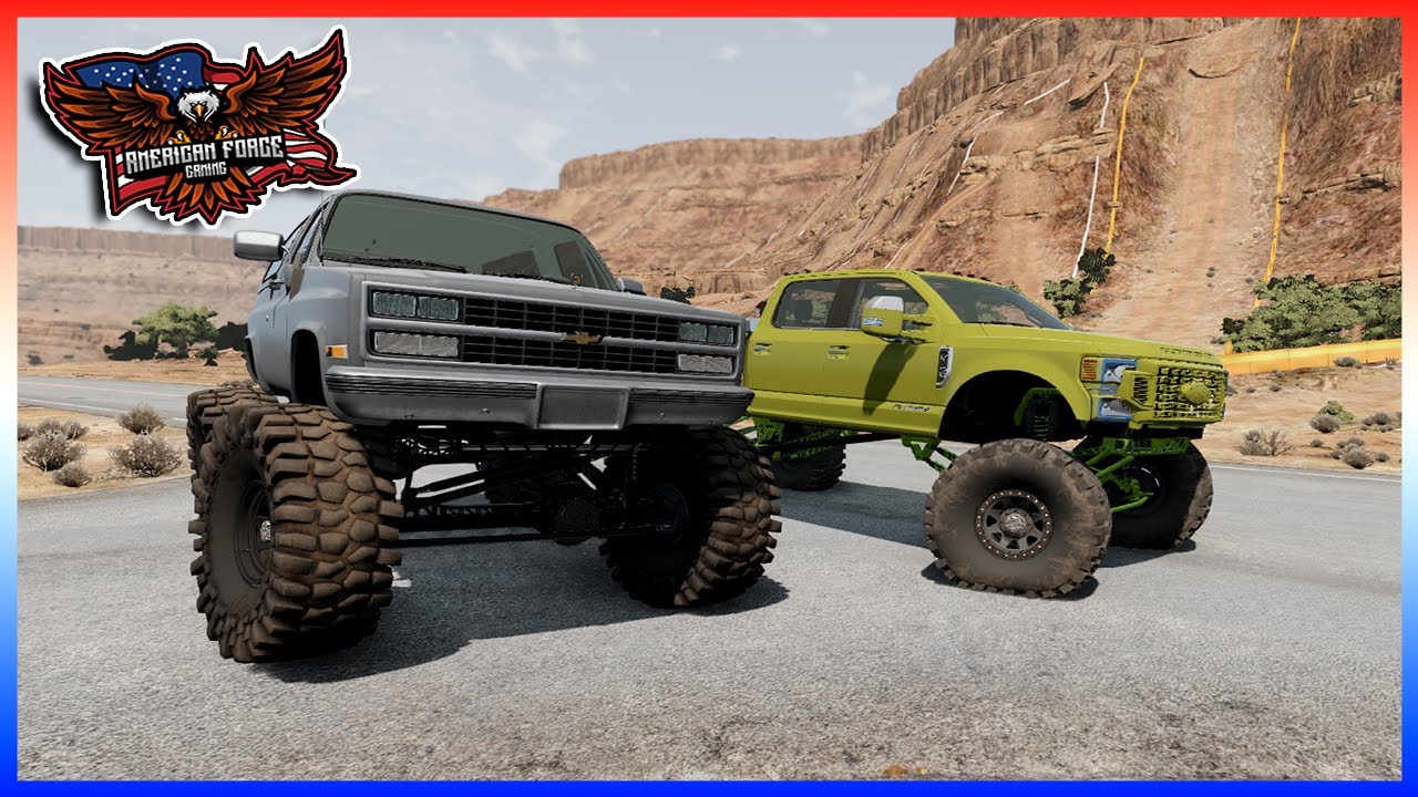 BeamNG.drive MP - GAINT F350 ROCK CRAWLER ON 45