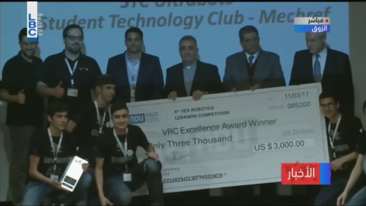 NDU VEX Robotics Competition in Lebanon Live on LBC