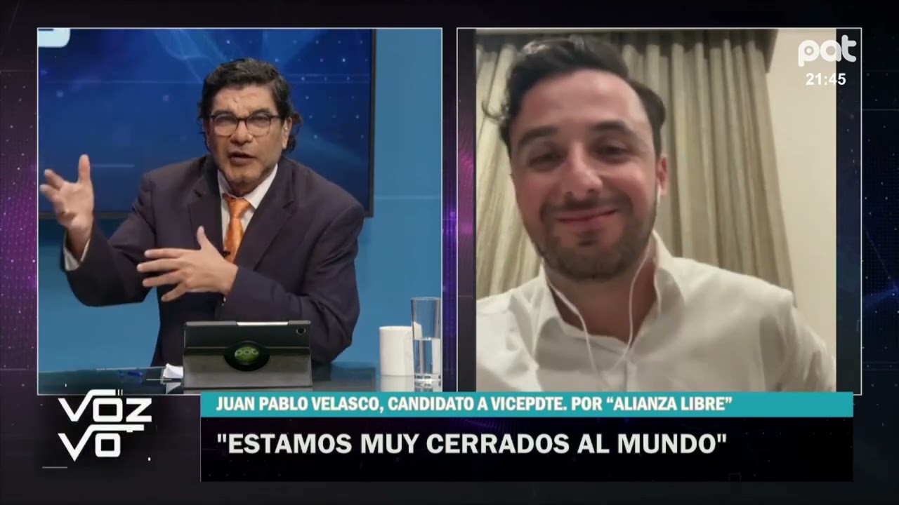 Entrevistado: Juan Pablo Velasco, candidato a vicepresidente por Alianza Libre