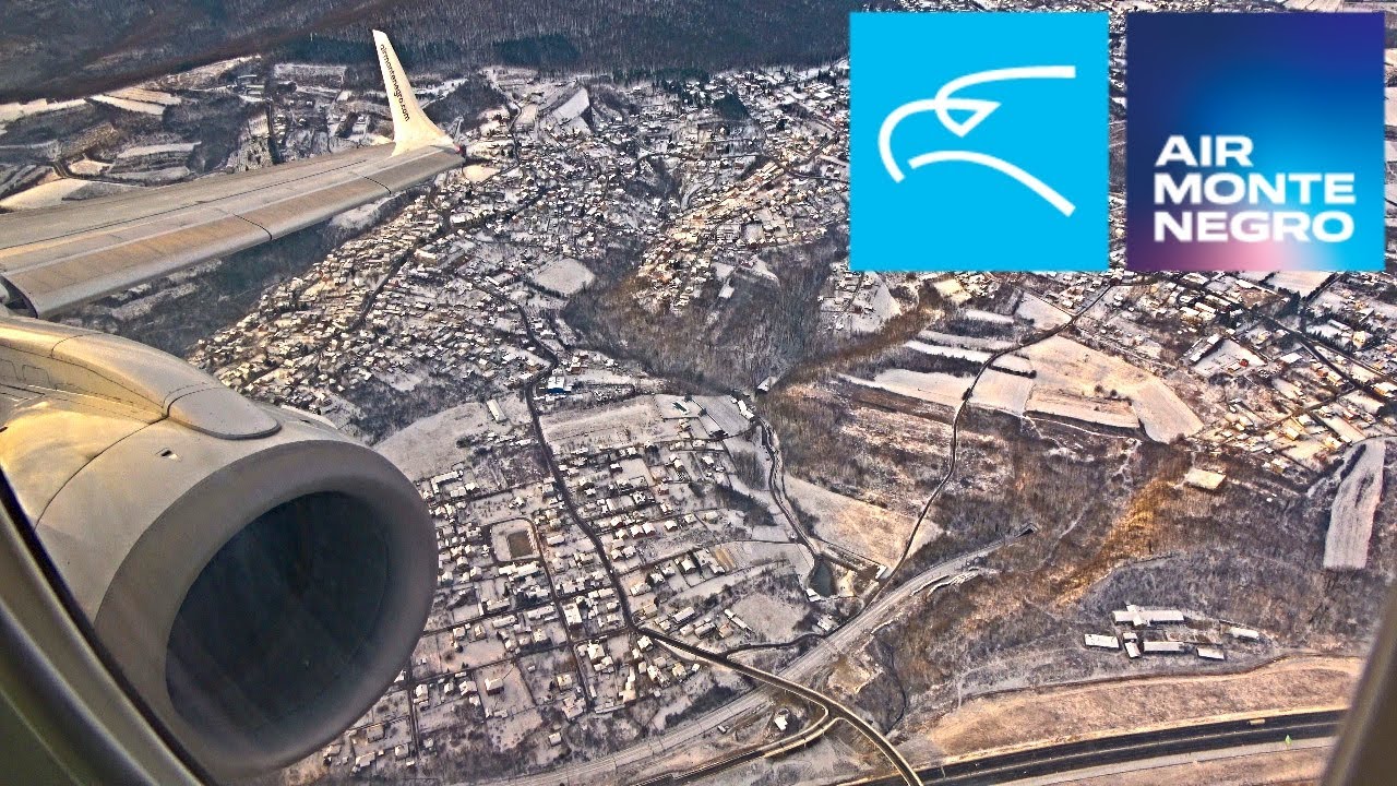 AIR MONTENEGRO Embraer E195 - Podgorica to Belgrade | Beautiful Winter Morning Flight!