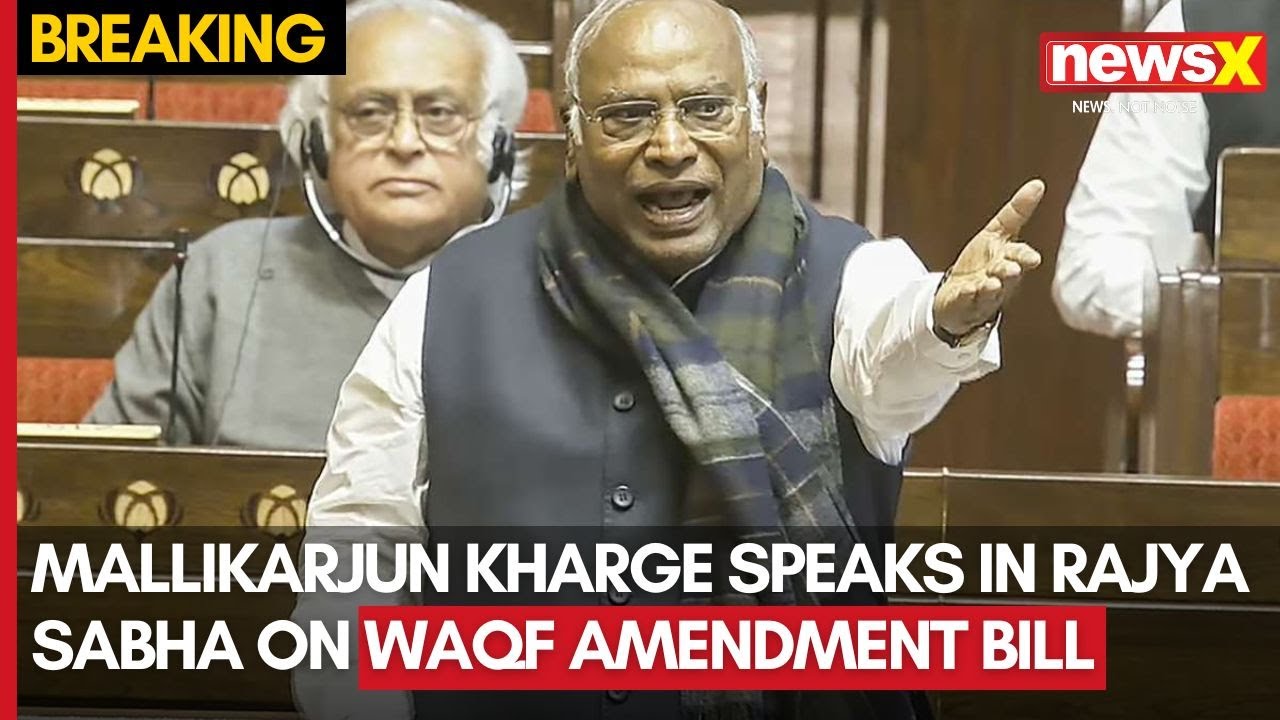 Congress MP Mallikarjun Kharge Speaks in Rajya Sabha on Waqf Amendment Bill | News X