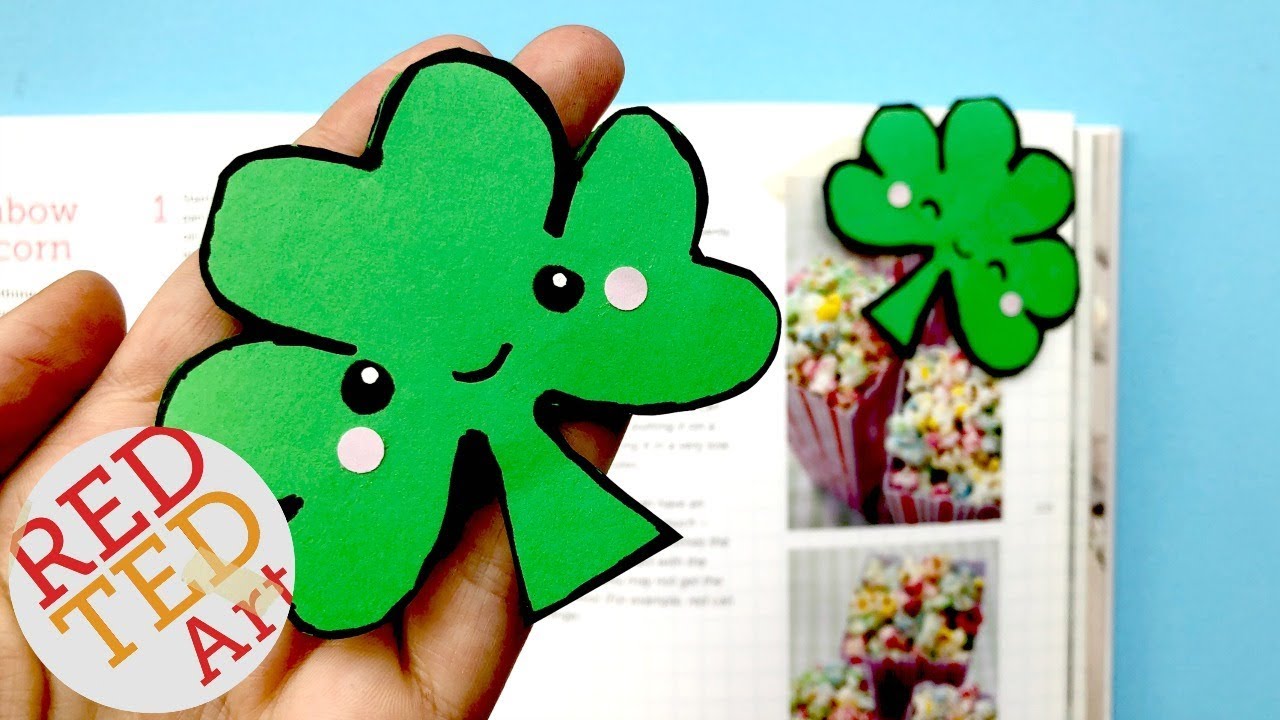 Easy Shamrock Corner Bookmark DIY for St Patrick's Day