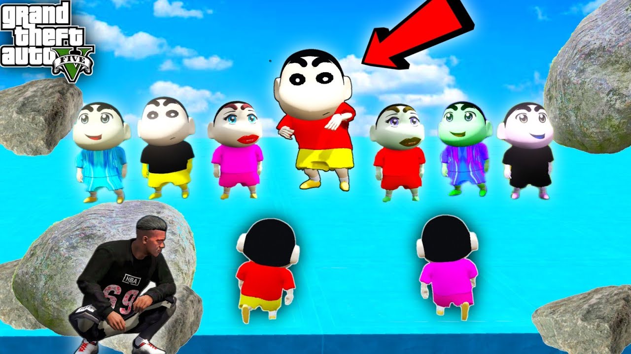 GTA 5 : Guess The Real Shinchan and Pinchan & Himawari in GTA 5 ! JSS GAMER