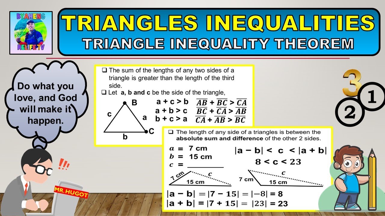 Triangle Inequality Theorem : Determining the Length of The Third Side of a Triangle (Tagalog)