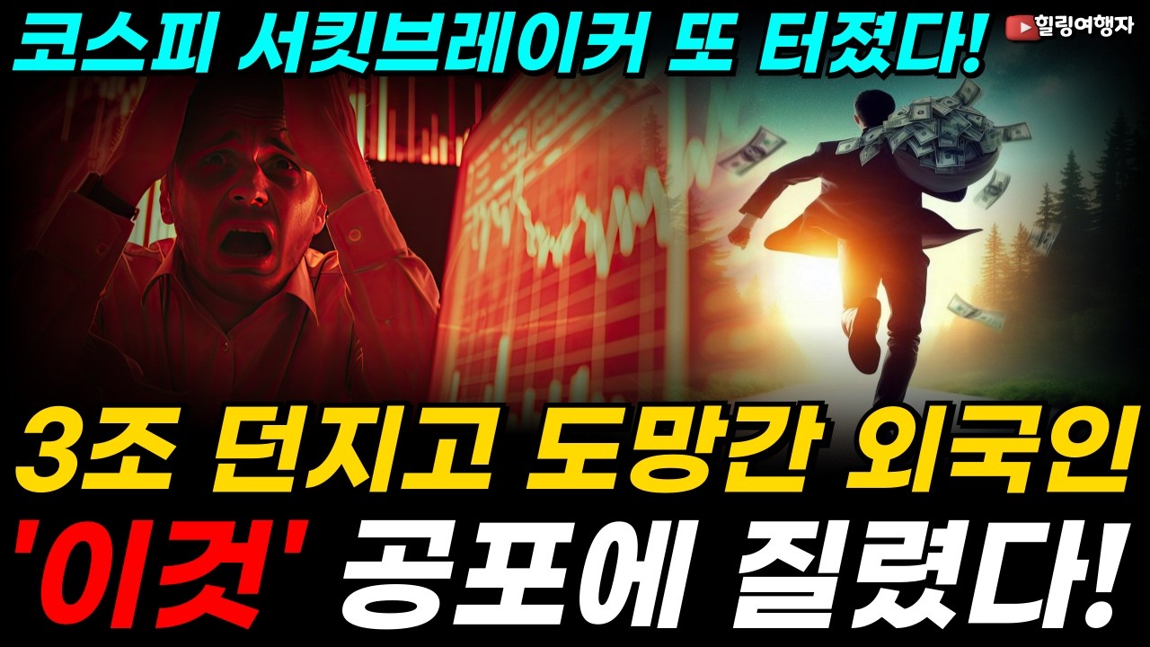 코스피 서킷브레이커 또 터졌다! 3조 던지고 도망간 외국인, 17년 만에 찾아온 이것의 공포에 질렸다! 현금 왕 시간이 왔다! 현금 없는 분들, 현금처럼 굴릴 수 있는 방법은?