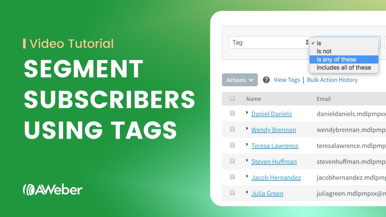 How to create subscriber segments using tags
