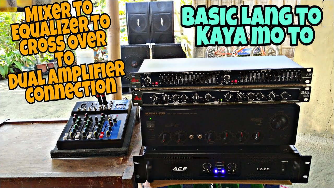 Mixer to Equalizer to Cross over Going to Amplifiers Connection, Basic Mini sound System 2020