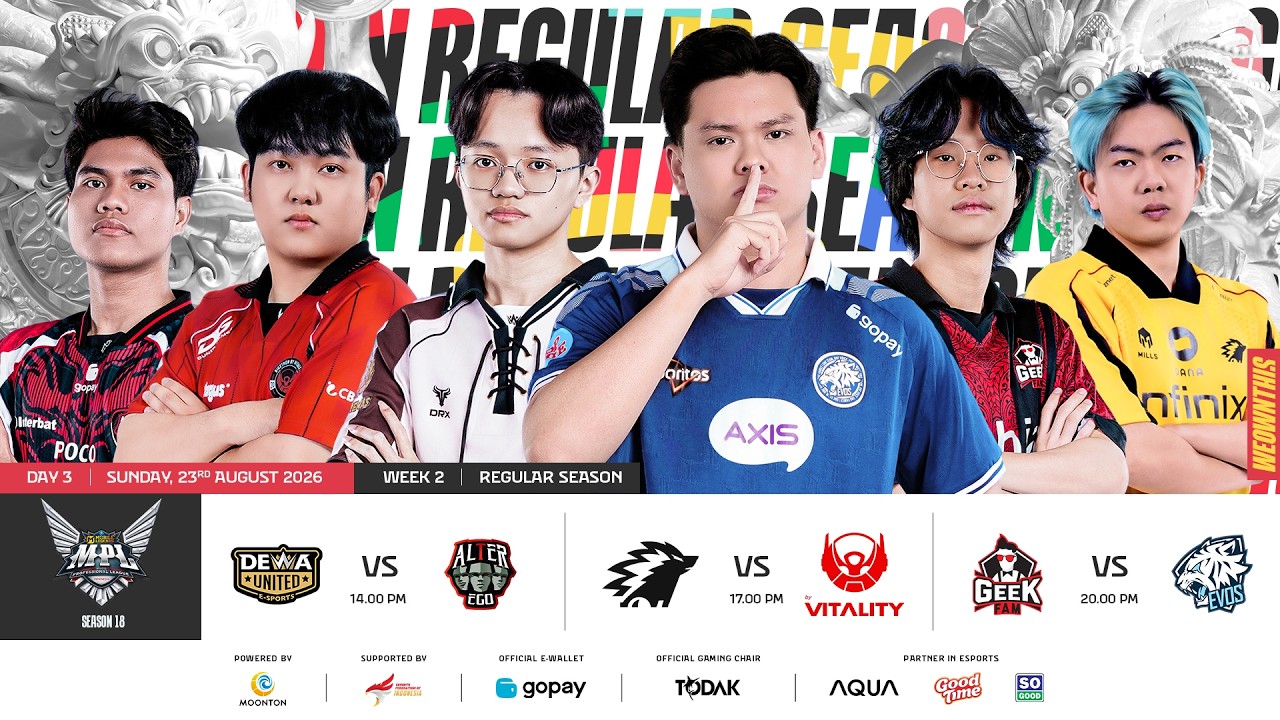 🔴 LIVE | MPL ID S18 | Week 2 Day 3 | English