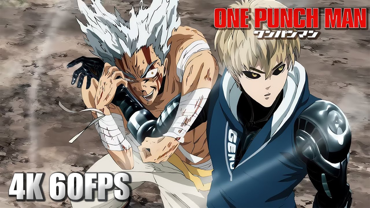 Garou vs Genos | 4K 60FPS | One Punch Man S2 EP 11 | Eng Dub | Serious Sounds Edit