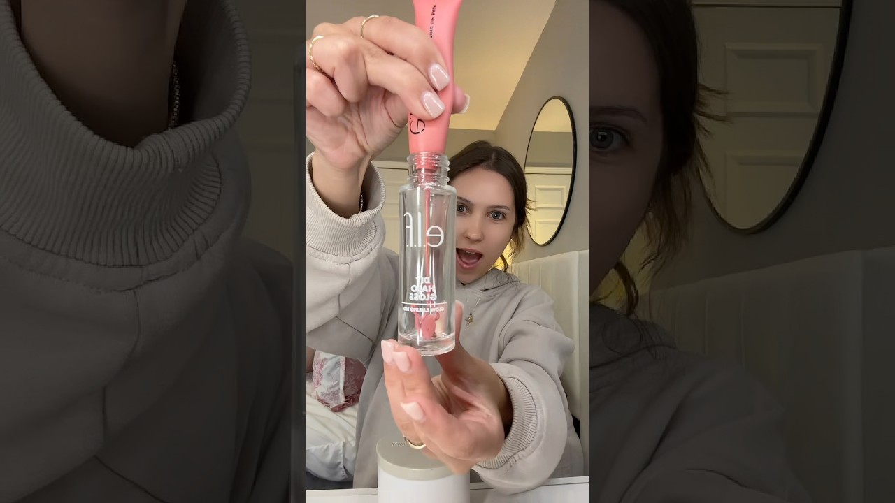 Trying elf’s new ￼giant lipgloss kit
