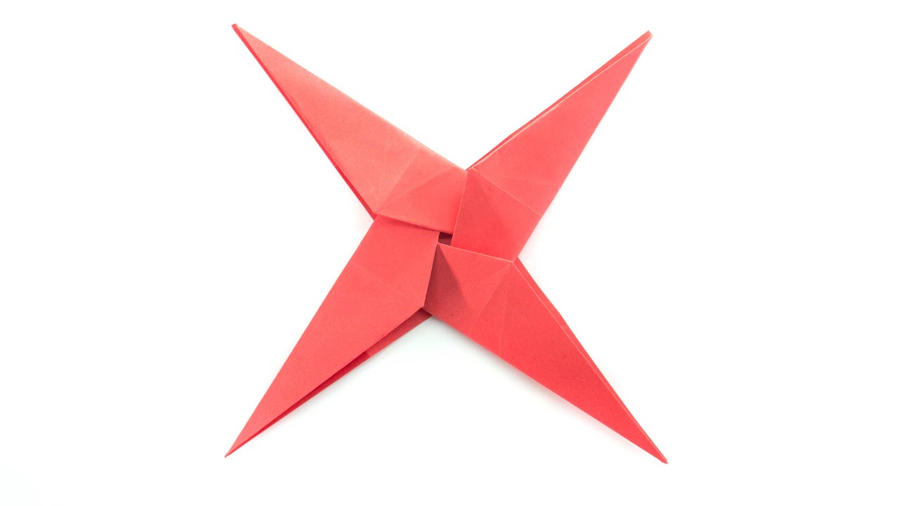 How to make a paper ninja star. Origami weapons.