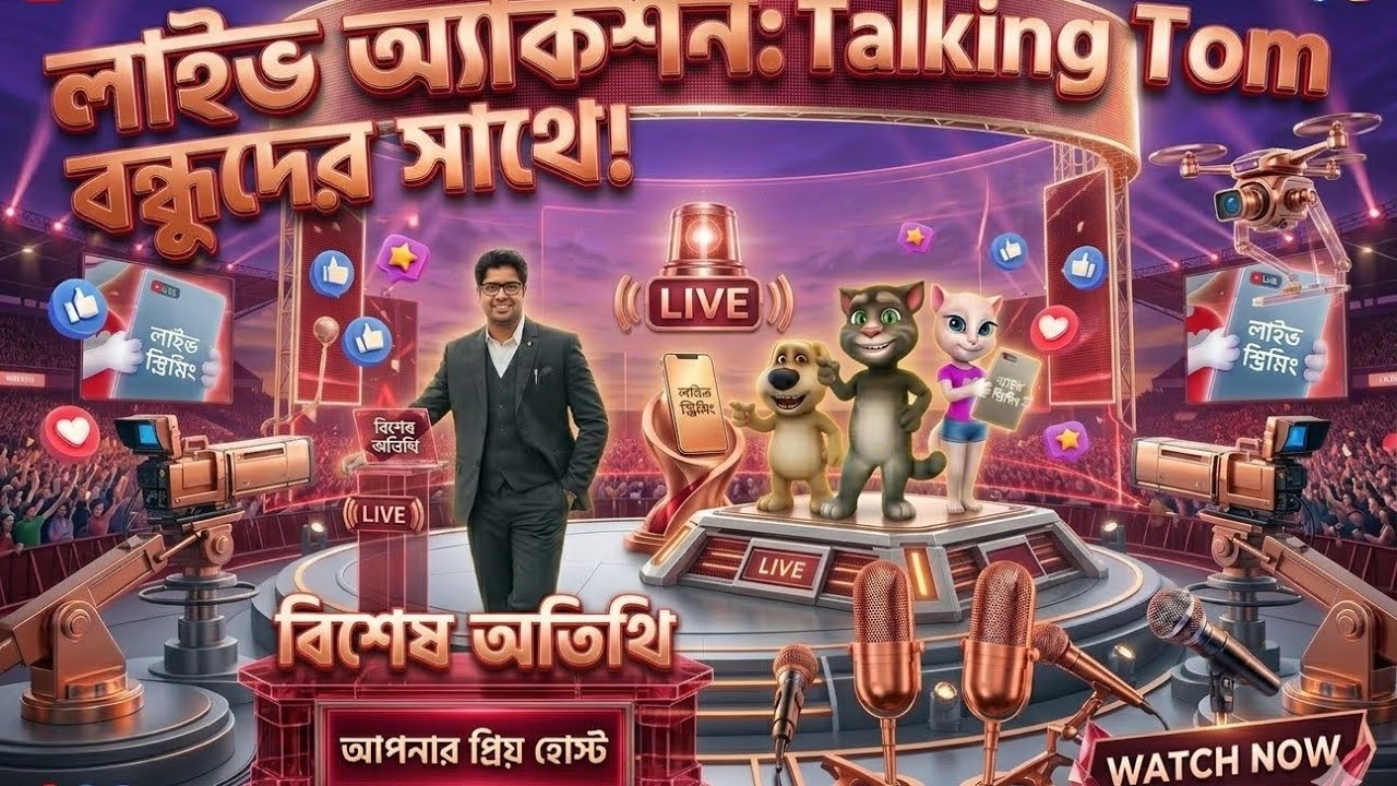 Taking tom live chat 😲 taking Live লাইভ গেম 🤯 live #talkingtom  #cat #gaming #livestream