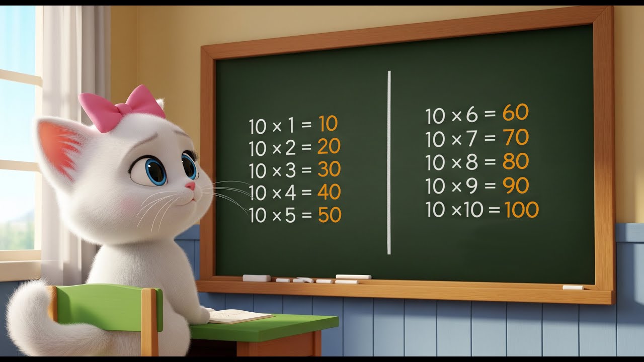 10'lar Çarpım Tablosu, Karbeyaz Kedi'nin İmtihanı - On kere bir, on! 10x1=10