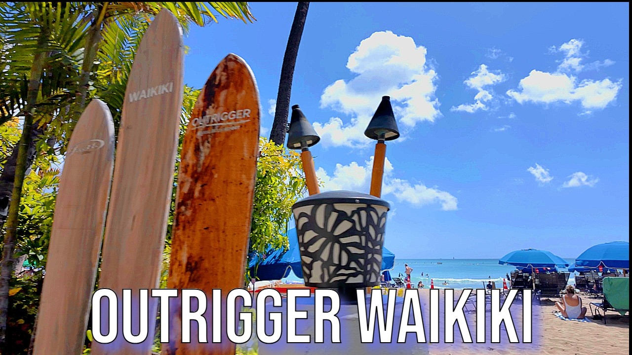 【4K】𝐖𝐀𝐋𝐊 🇺🇸 The Outrigger Waikiki Beach Resort in Waikiki, Hawaii 🏖️🌺🌞
