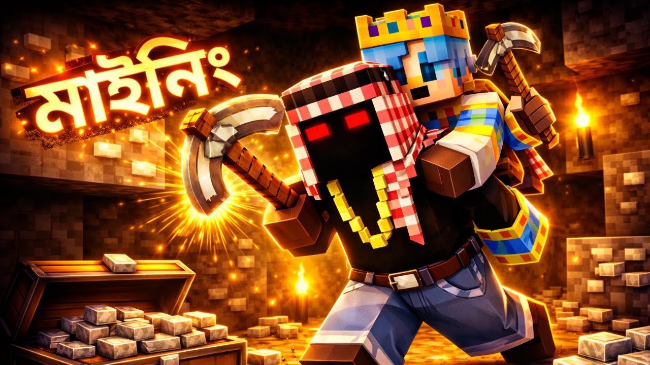 প্রথমবার মাইনিং এ নামলাম Pro Rex BD এর সাথে! | Minecraft বাংলা