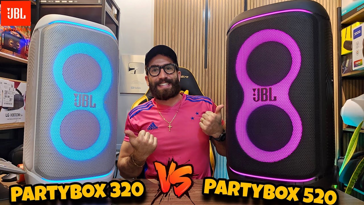 JBL PARTYBOX 520 400W Vs JBL PARTYBOX STAGE 320 240W: Quais as diferenças?Qual caixa de som comprar?