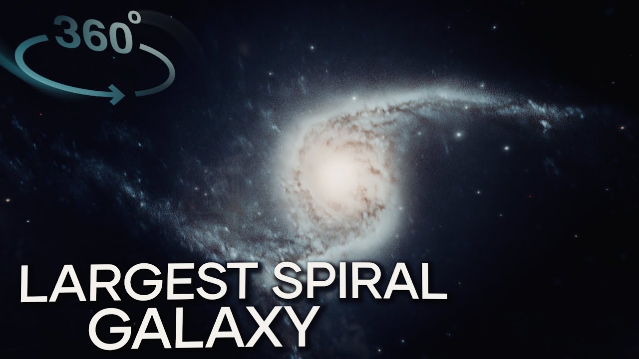 360&deg; VR: Journey into the Largest Spiral Galaxy - NGC 6872 [4K]
