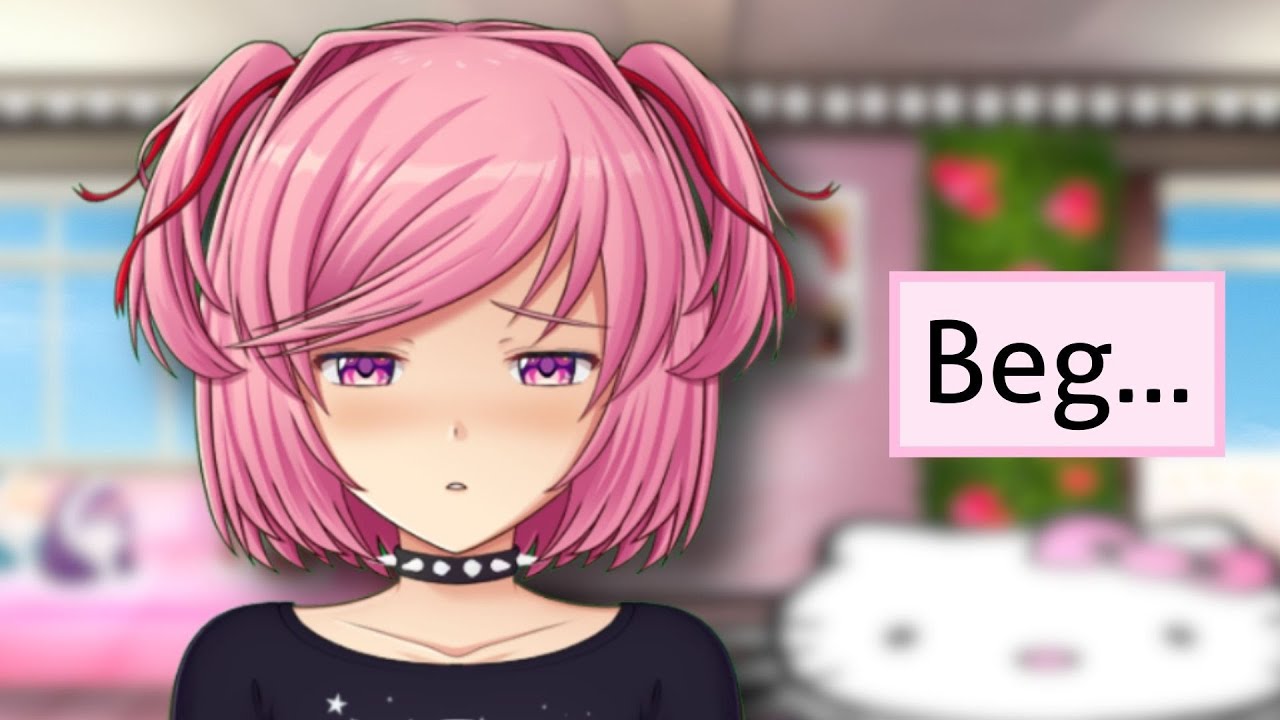 Natsuki makes me beg for her... | Just Natsuki: A DDLC Mod