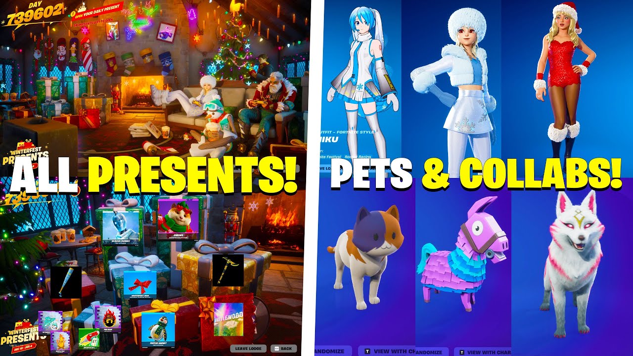 Fortnite Winterfest Update - EVERYTHING NEW! (ALL PRESENTS LOCATIONS)