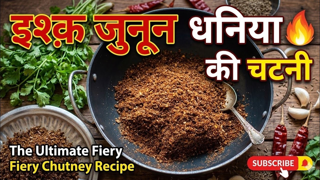 #भुनी धनिया की ऐसी चटनी स्वाद ऐसा कि होस उड़ दे 