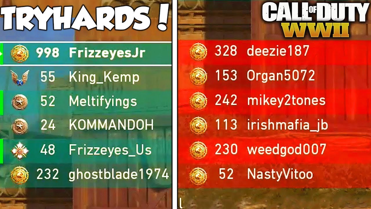 FULL PARTY OF MASTER PRESTIGE PLAYERS.. (TRYHARDS!) PLAYING TRYHARDS in COD WW2!
