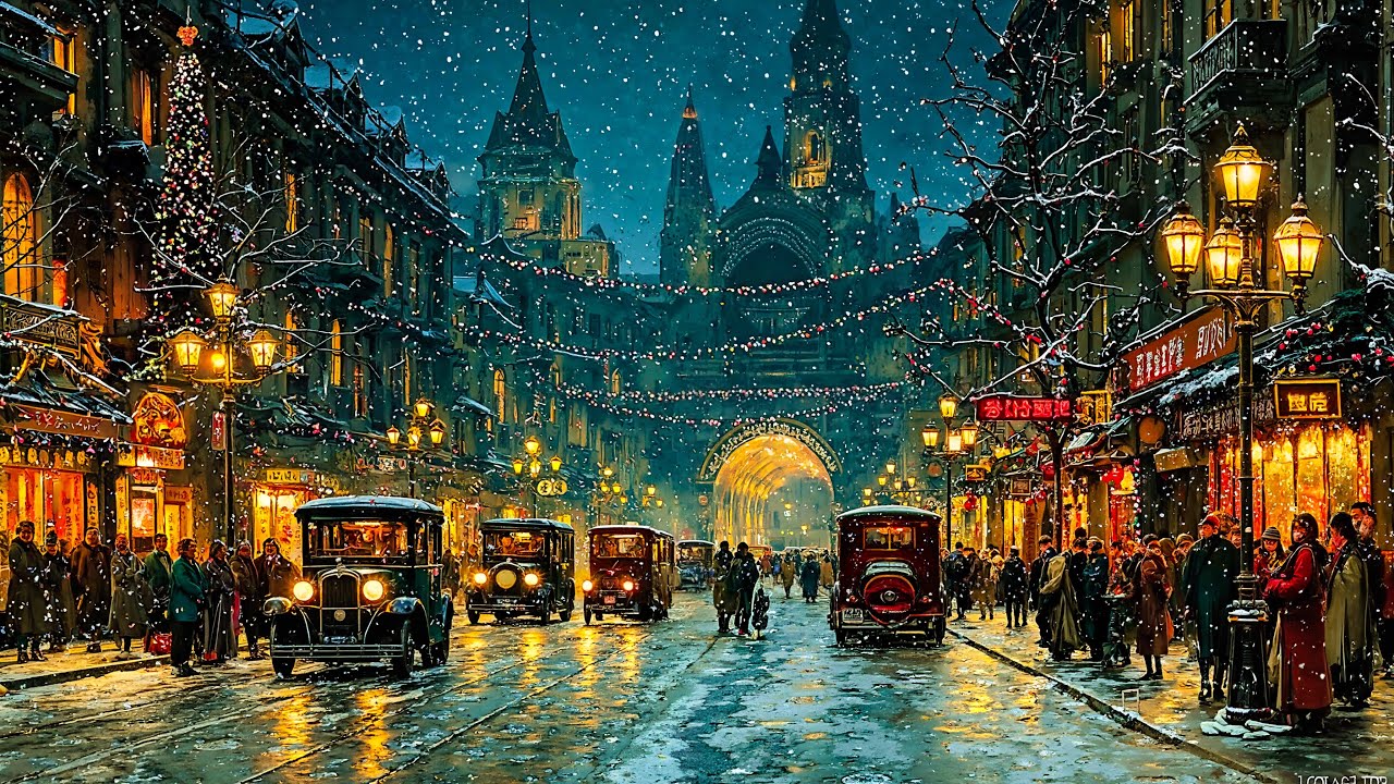 Frank Sinatra, Nat King Cole, Bing Crosby, Dean Martin 📻 Vintage Winter Street of the 1950s–1970s