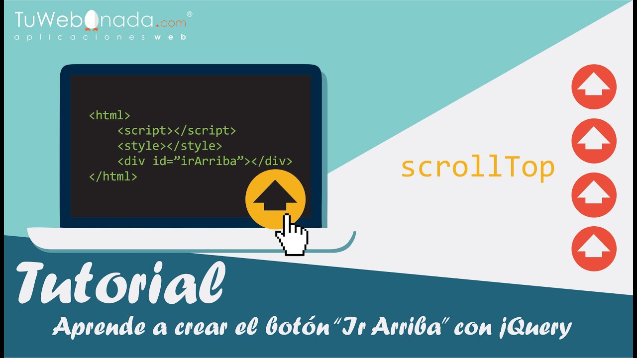 Crear el botón (Ir Arriba) animado para tu website con jQuery, CSS y HTML