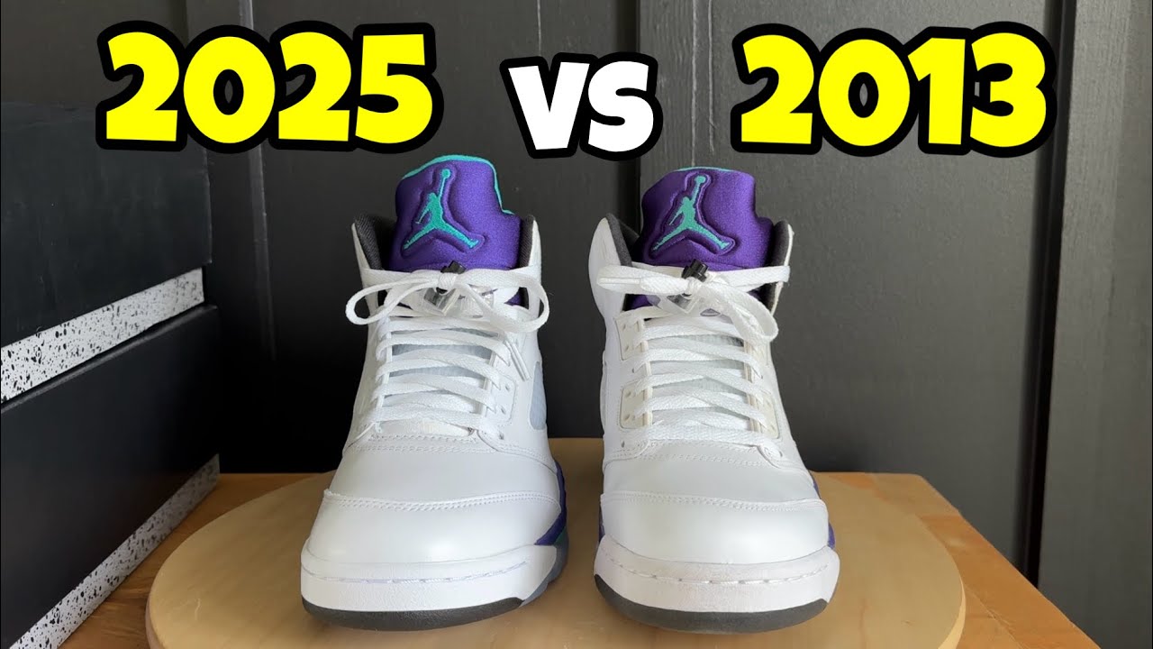 Air Jordan 5 Grape Comparison 2013 vs 2025