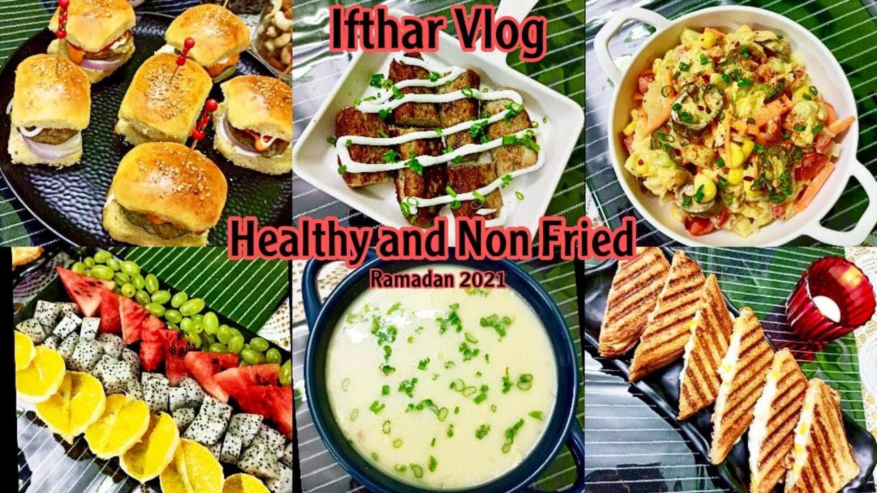 Vlog | Simple And Healthy Ifthar Vlog | Non Fried Ifthar Snacks | Sliders | Corn Cheese Sandwich