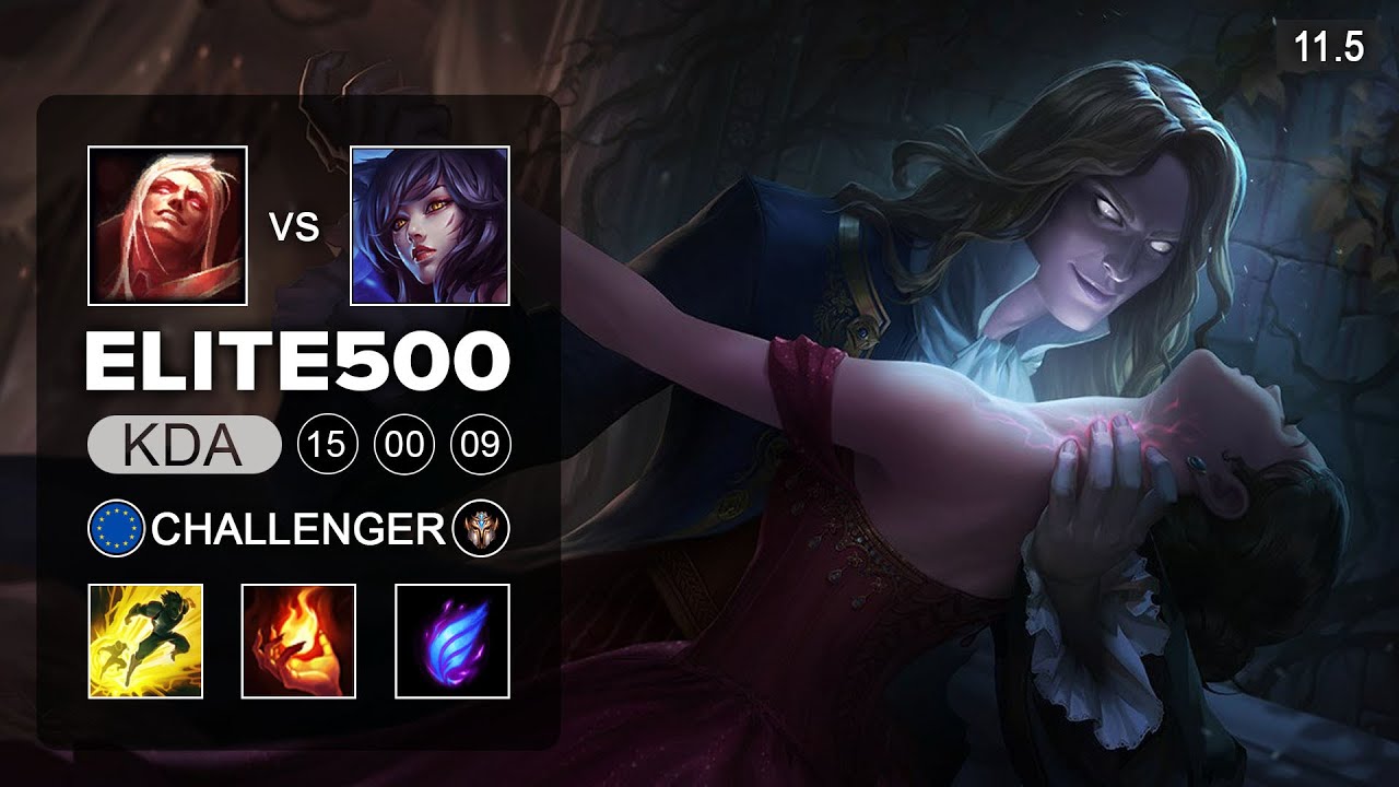 Elite500 Vladimir Mid vs Ahri - EUW Challenger Patch 11.5