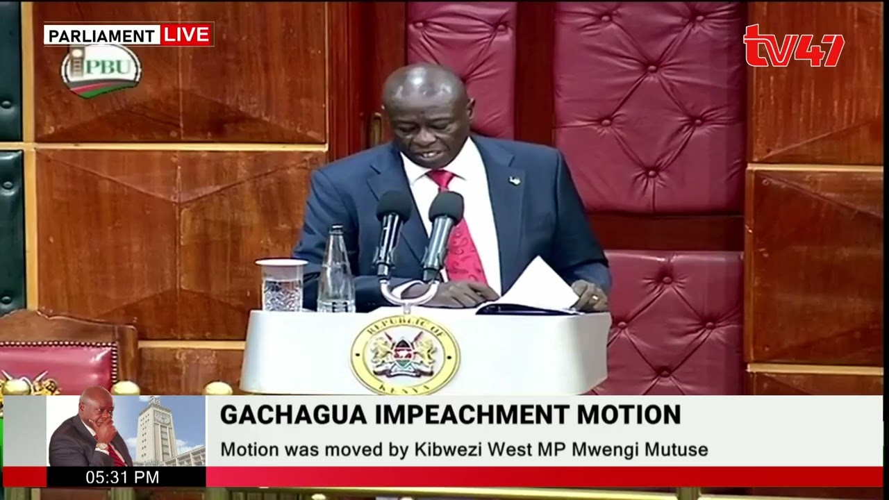 DP Rigathi Gachagua's defense during impeachment proceedings at the National Assembly