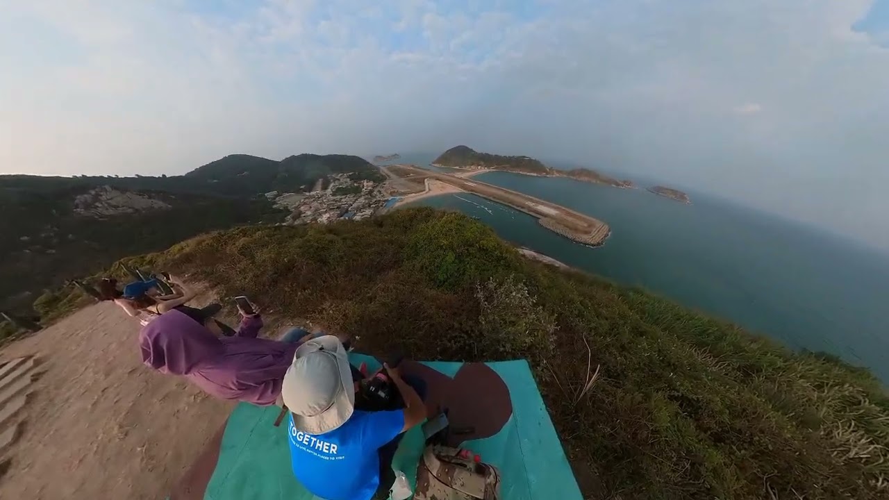 北竿短坡山觀景台看飛機起飛
