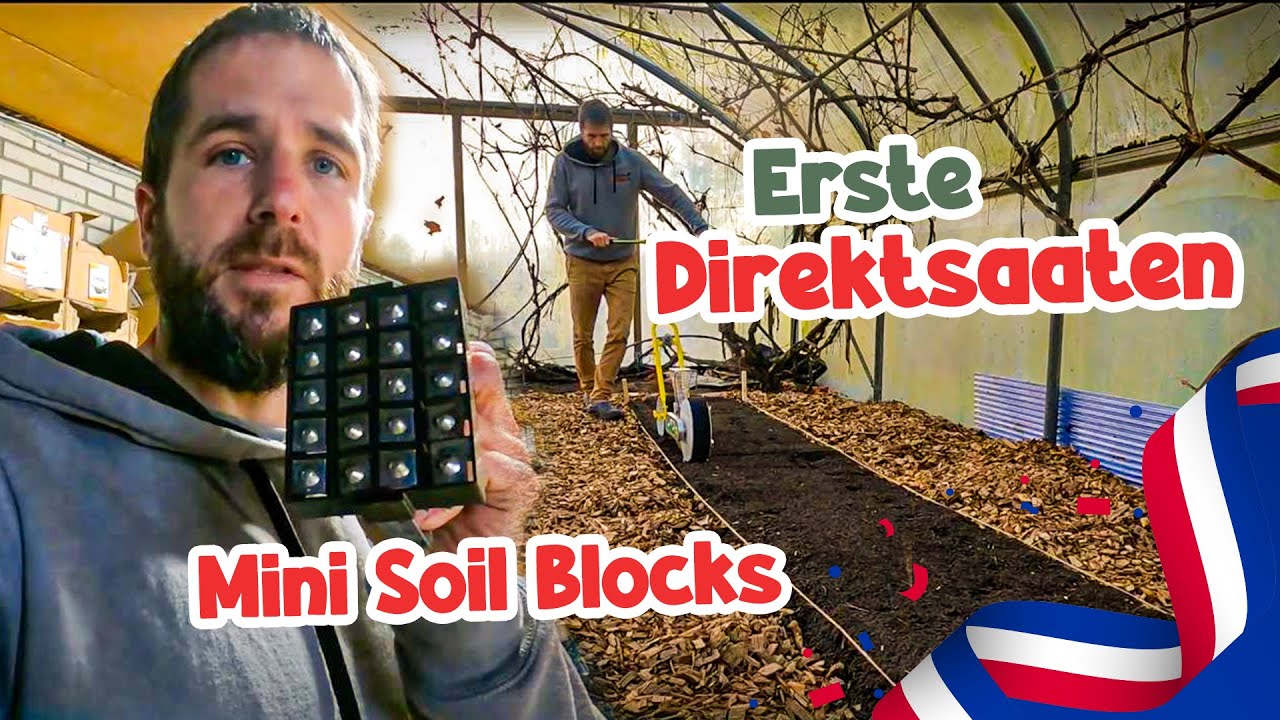 Erste Direktsaaten mit Jang Seeder & Mini Soil Blocks