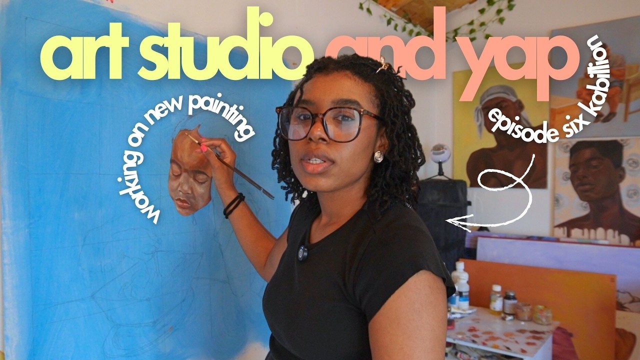 you definitely caught me talking to myself in my studio... again👀| ART & YAP💐