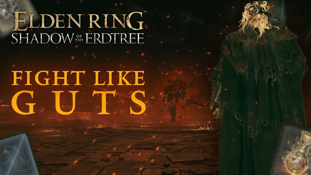 Elden Ring - Guts VS Messmer Cinematic Fight (No Summon, No Heal)