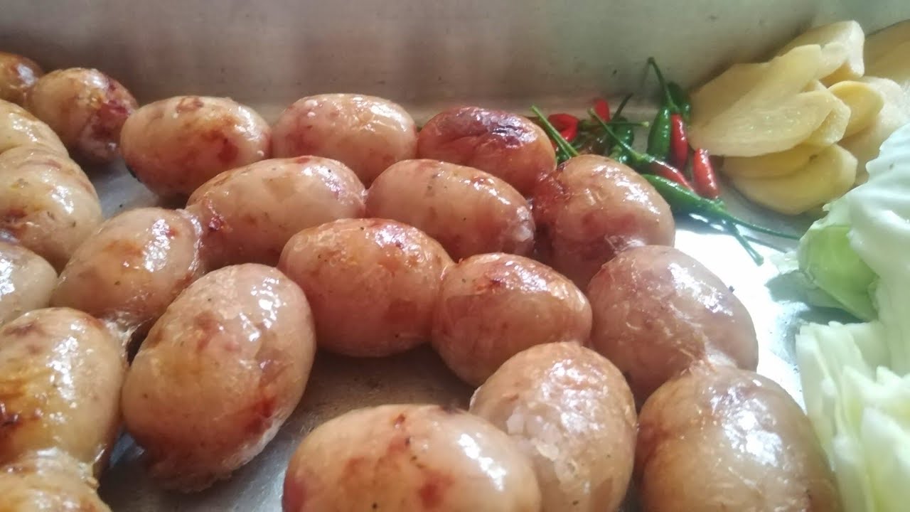 [แจกสูตร]​ไส้กรอกข้าวหนังหมูแบบเปรียว​ ไส้กรอกข้าวโบราณ