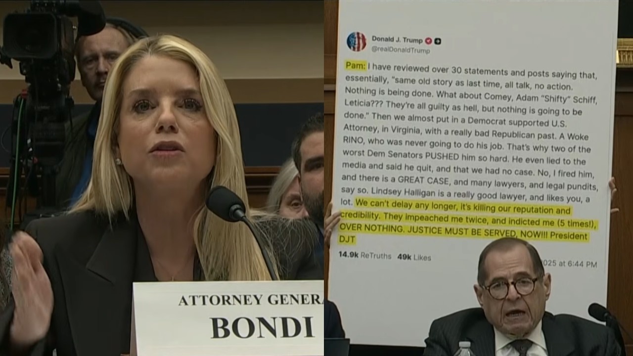 WATCH: Pam Bondi Loses Cool During Epstein Files Hearing Before Congress