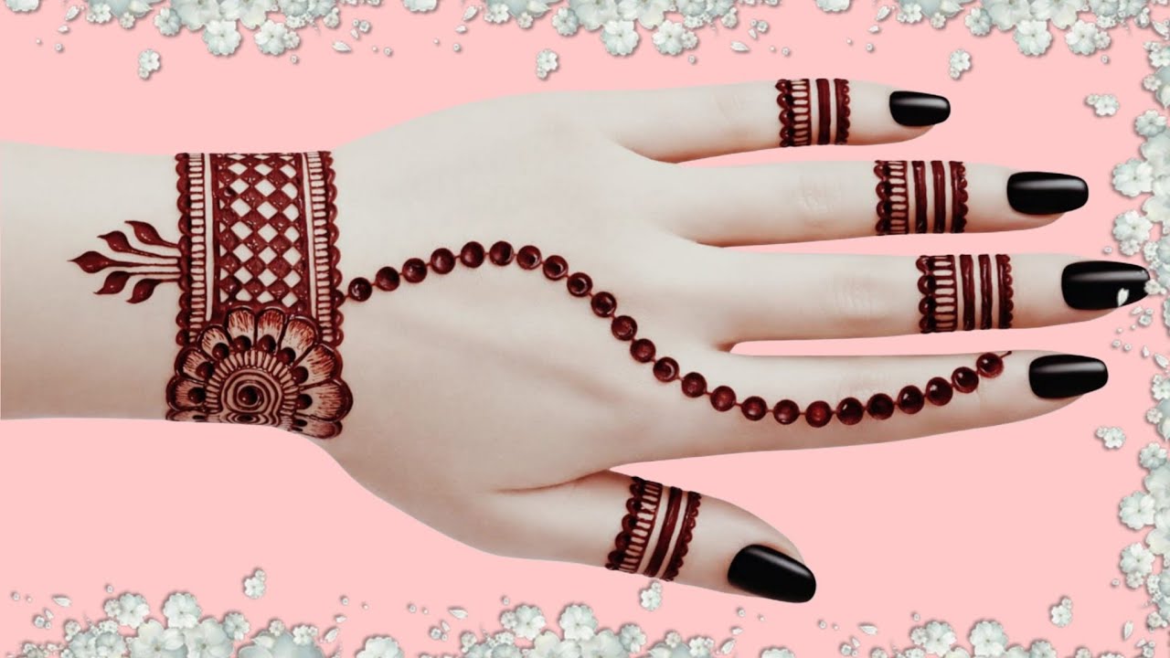 Simple Bridal Back Hand Mehndi Design / Trending Mehandi Design / Trick Mehndi / 