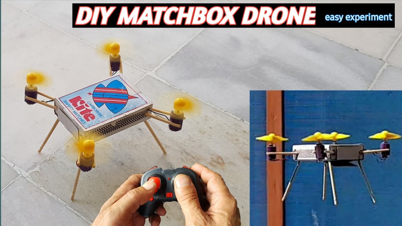 How to make rc matchbox drone quadcopter at home diy mini drone  | 100% fly (easy experiment us