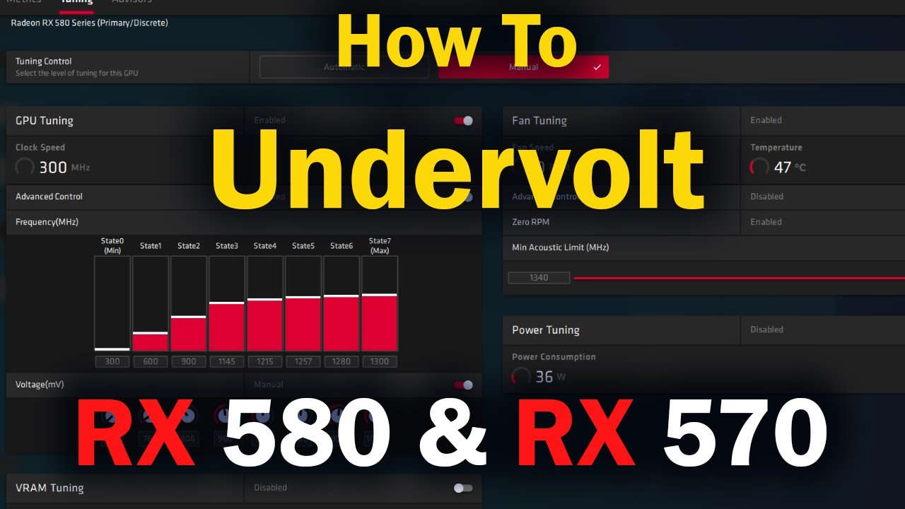 How To Undervolt AMD RX 570 and RX 580 (How to lower GPU temp upto -10c)