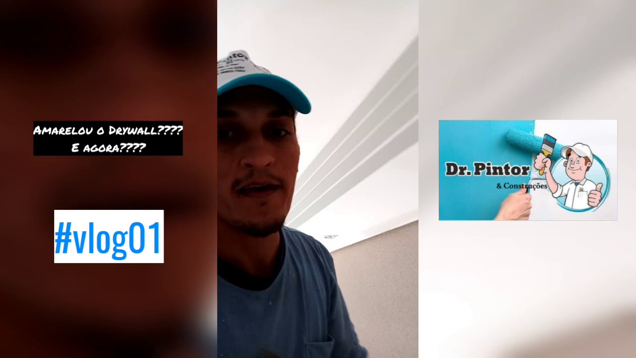 Amarelou o Drywall??? O que fazer???? #vlog01